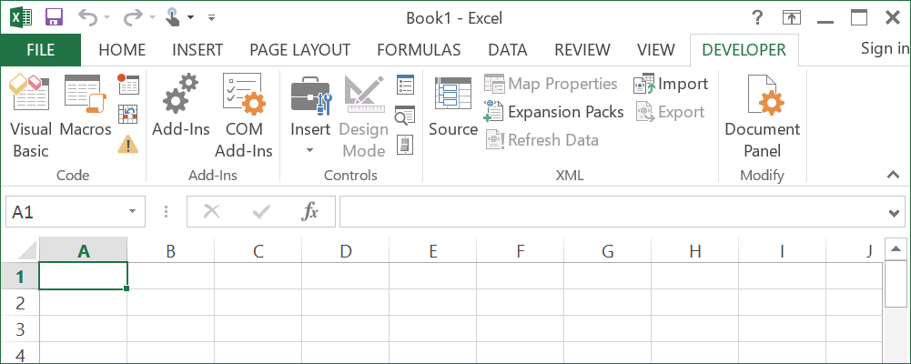 How to activate the Developer tab in Excel