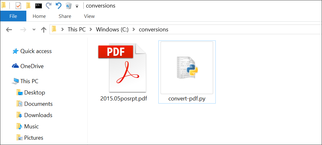 PDF and Python script in the conversion directory
