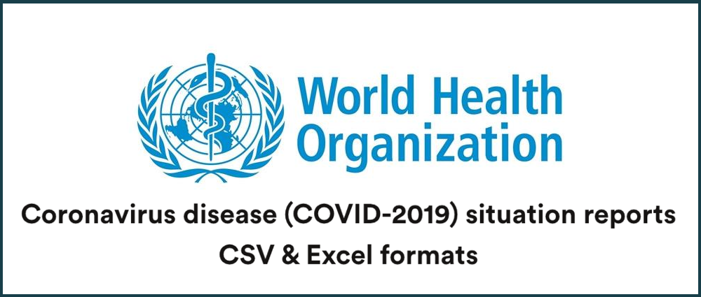 World Health Organization COVID-2019 Situation Reports: CSV & Excel